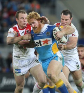 A two try effort to Titans forward Brad Meyers helped them defeat the Dragons
